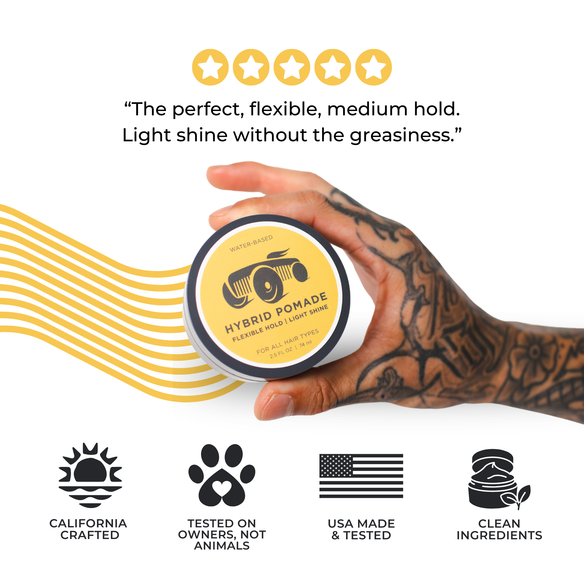 Hybrid Pomade 5-star reviews